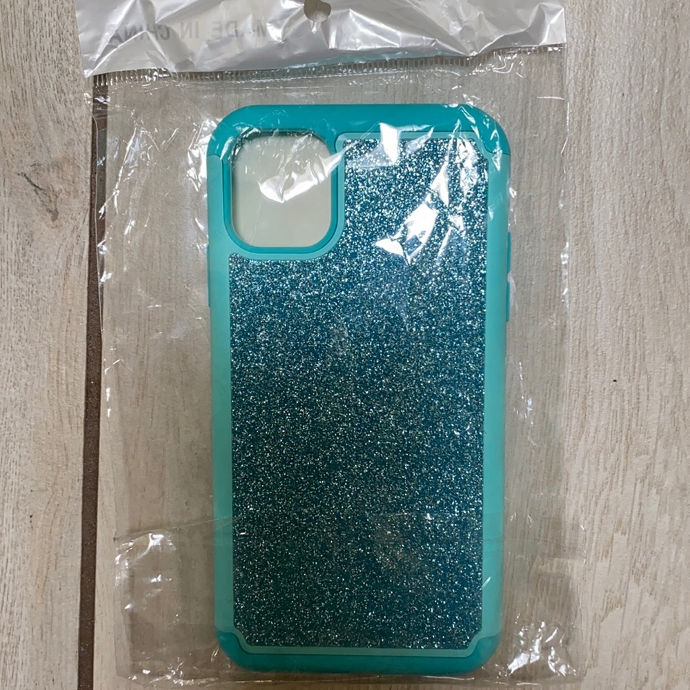 iPhone11 Tiffany Blue Glitter Case